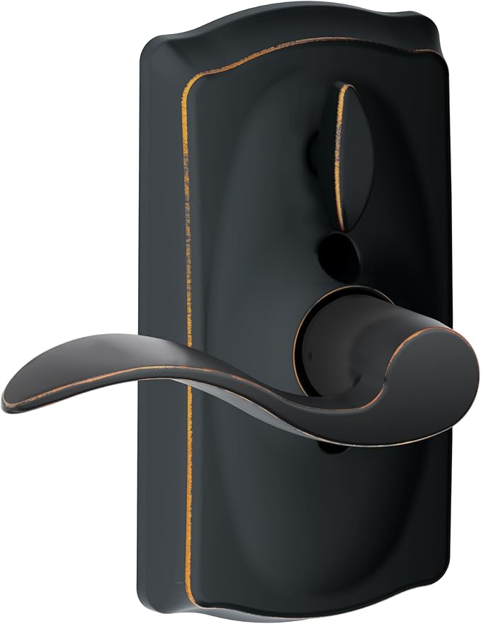 SCHLAGE FE595 CAM 716 ACC Camelot Keypad Entry with Flex-Lock and Accent Levers, Aged Bronze