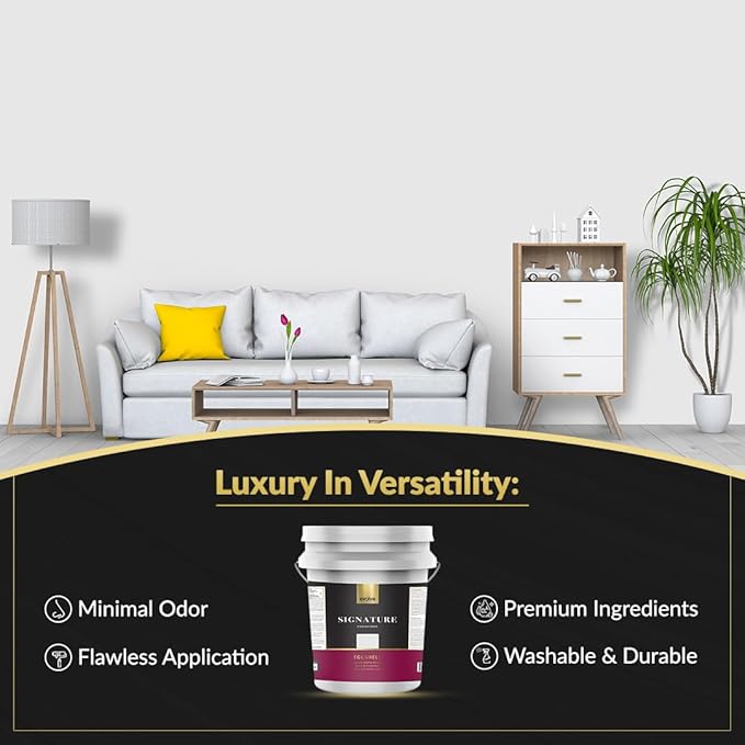 EVOLVE Signature Paint & Primer: Luxury Paint & Primer for Indoor & Outdoor Surfaces, Minimal Odor, Eggshell Sheen (Fog Gray, 5 Gallon)