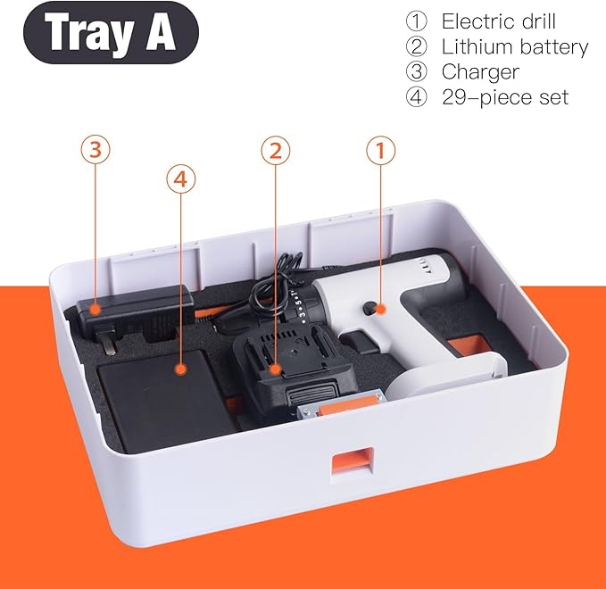Tool Set for Home with 24V Power Cordless Drill Hand Repair Tool Box Set,589 Piece 4 Floors Chest with Drawers, power combo kits Gifts for New Homeowners Suitable for Work,Home,Diy