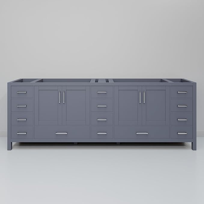 Big Sur 84 in. W X 22 in. D Dark Grey Double Bath Vanity Cabinet Without Countertop
