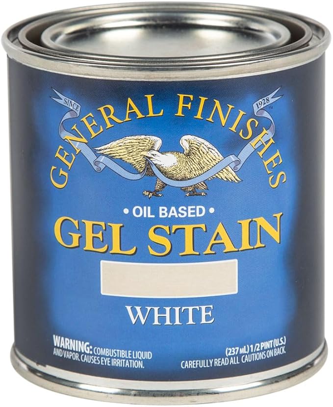 General Finishes Oil Base Gel Stain, 1 Half-Pint, White