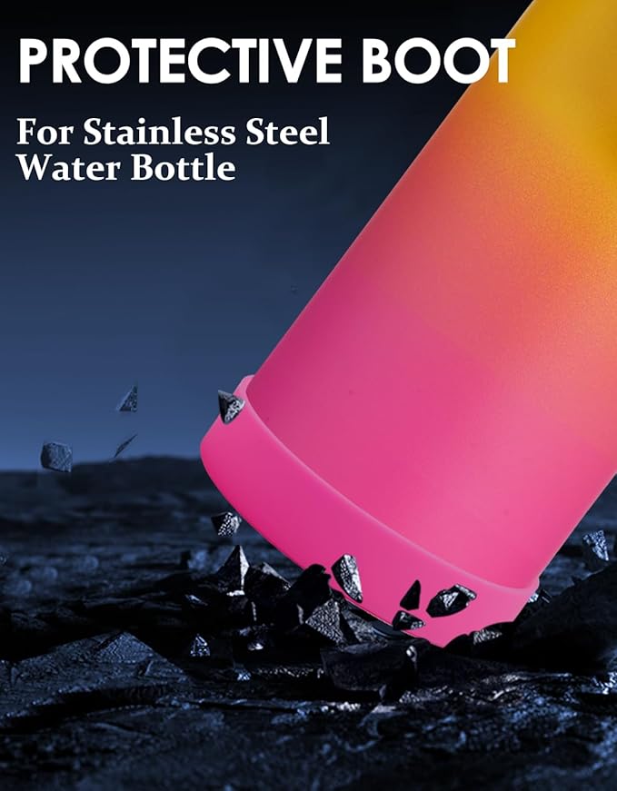 Insulated Water Bottle 32oz with Straw - Pop-up Spout Lid, Paracord Handle, Strap Shoulder Carrier, Protective Boot, Wide Mouth Triple Walled Vacuum Stainless Steel Water Flask for Men Women Gym