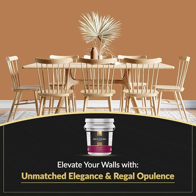 EVOLVE Signature Paint & Primer: Luxury Paint & Primer for Indoor & Outdoor Surfaces, Minimal Odor, Eggshell Sheen (Luxury Tan, 5 Gallon)