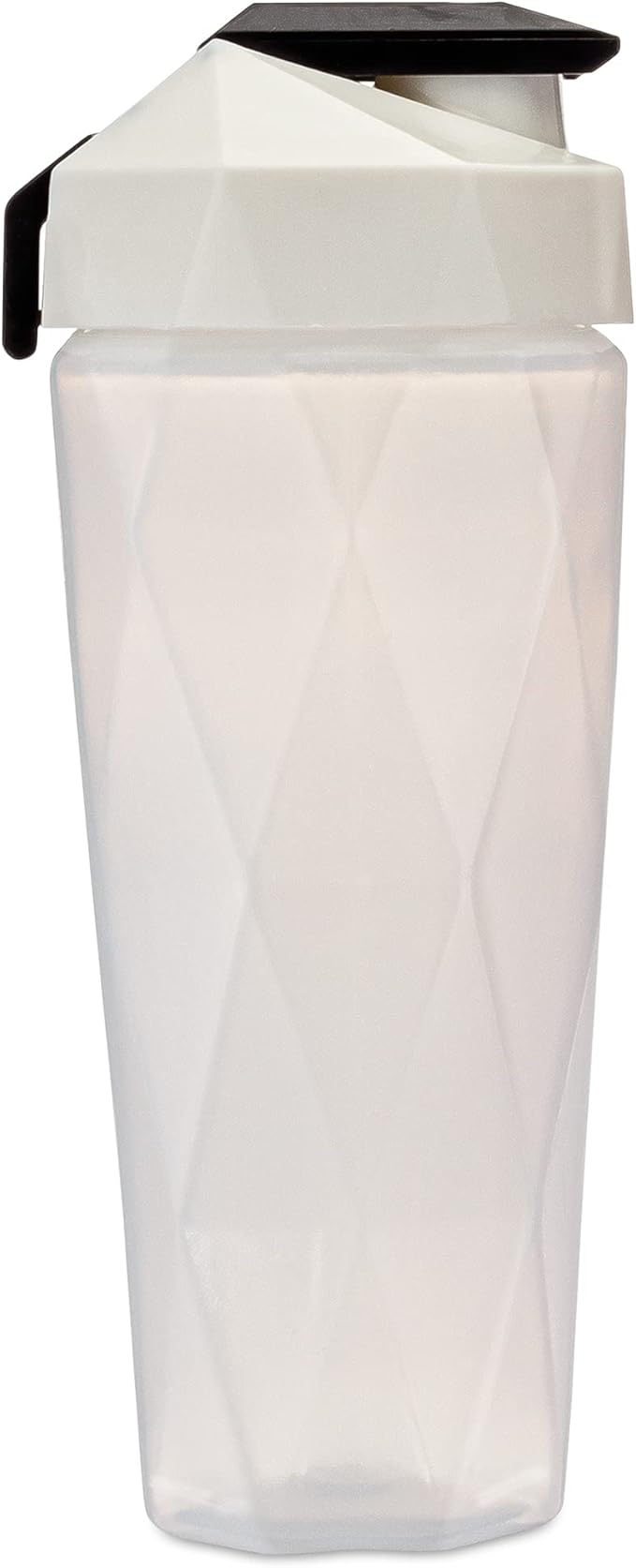 Classic 28oz Blender Shaker Bottle | Protein Shaker Bottle with Diamond Agitator | Shaker Cup with Carrying Handle and Dishwasher Safe | White - 28-Ounces