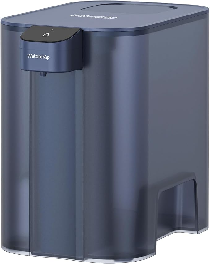Waterdrop Mega Electric Water Filter Pitcher, Dispenser, 200-Gallon Filtered Water Pitcher, NSF/ANSI 42&53&401&372, Reduce PFAS, Lead, Chlorine, 27-Cup, Blue, with 1 Filter, 𝐃𝐨𝐞𝐬 𝐧𝐨𝐭 Lower TDS