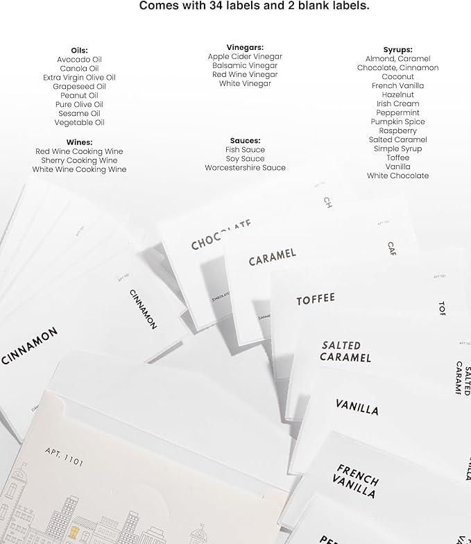 Olive Oil Dispenser for Kitchen, Cooking Oil and Vinegar Dispenser Set, Olive Oil Bottle, Soy sauce dispenser, coffee syrup bottles with stainless steel pourers - 4 pcs, Gold