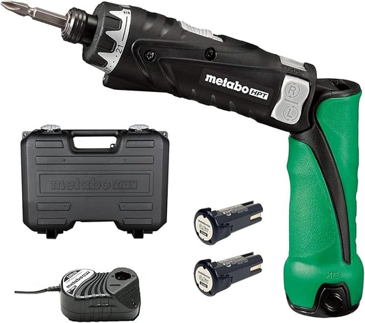 Metabo HPT 3.6V Lithium Ion Cordless Screwdriver Kit, Compact and Lightweight Power Screwdriver with 2 x 1.5Ah Batteries and Quick Charger, 21 + 1 Clutch Settings and Built-In LED Light, DB3DL2