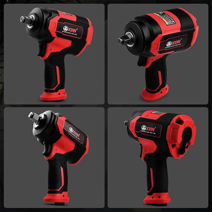 1/2 Inch Composite Air Impact Wrench | Compact & 4.08 lbs Lightweight Design | Max Torque 1200 ft-lbs | Variable Power Settings | 8500RPM Heavy Duty 1/2 Air Impact Gun Pneumatic Tool for Auto Repair