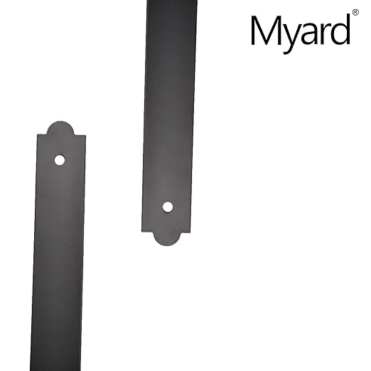 Myard 32-1/4 Inches Heavy Duty Flat Straight Iron Deck Balusters Furniture with Screws for Wood Composite Facemount Deck Railing Staircase Banister Balustrade (25-Pack, Matte Black)