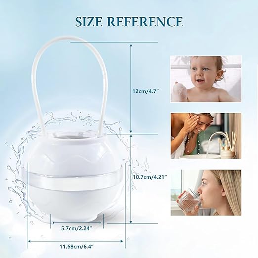 Bath Ball Filter for Tub Faucet, 2500 Gallons Bathtub Hard Water Filter to Remove Contaminants Chlorine for Softer and Healthier Skin, BPA Free