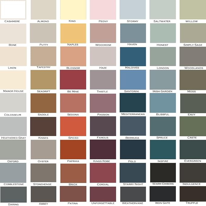 ALL-IN-ONE Paint, Durable cabinet and furniture paint. Built in primer and top coat, no sanding needed. Includes our 30 featured color card - Blossom, Gallon