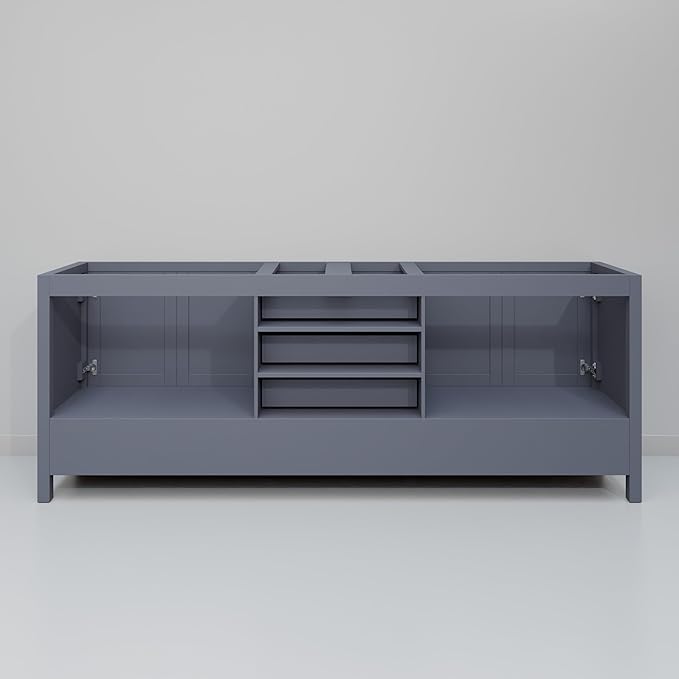 Big Sur 80 in. W X 22 in. D Dark Grey Double Bath Vanity Cabinet Without Countertop