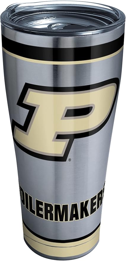 Tervis Triple Walled Purdue University Boilermakers Insulated Tumbler Cup Keeps Drinks Cold & Hot, 30oz - Stainless Steel, Tradition