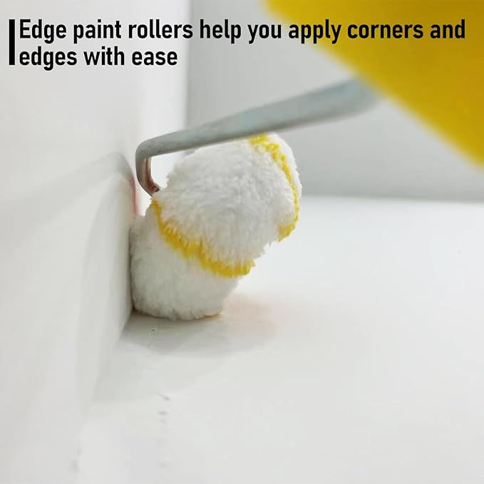 Corner Paint Roller, 3pcs Drywall Corner Edger Painting Rollers Kit, Corner Painting Tool for Home Office Wall Painting Decoration