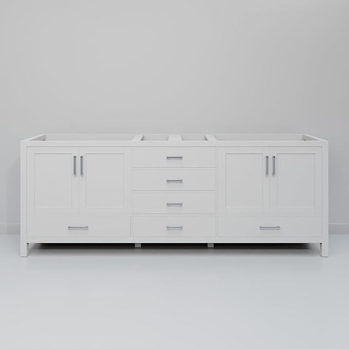 Big Sur 80 in. W X 22 in. D White Double Bath Vanity Cabinet Without Countertop