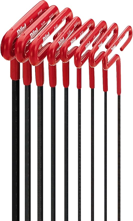Eklind 50914 Cushion Grip Hex T-Key Set 14 Piece Set - INCH/MM, 9 inch arm