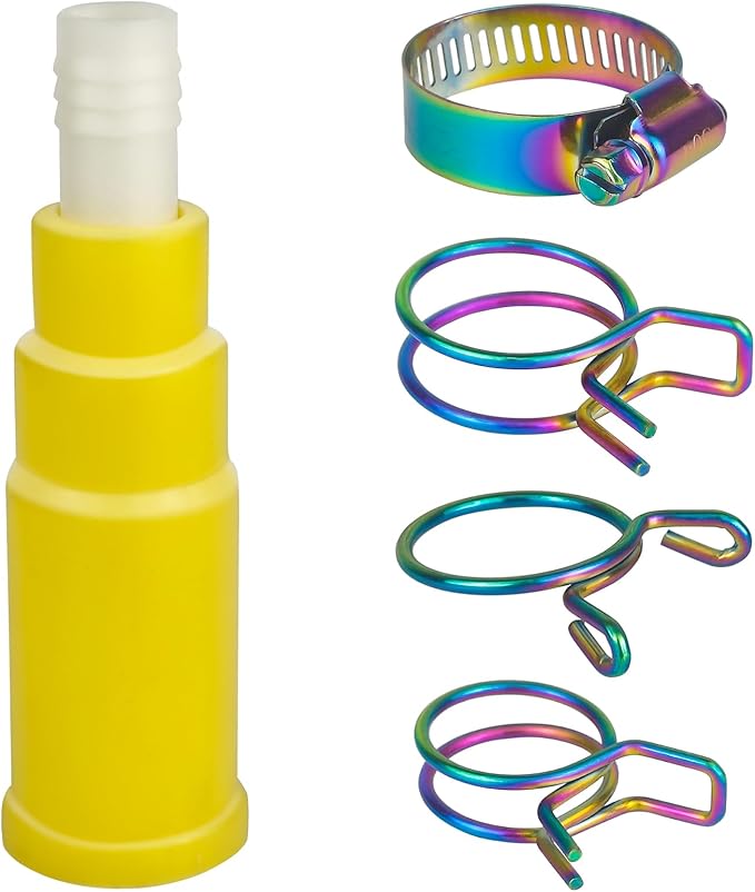 Upgraded Dishwasher drain hose adapter,reinforced construction and anti-corrosion coating, fit for Insink-erator garbage disposals,connector kit with Inlet connector,hose clamp and spring clamps