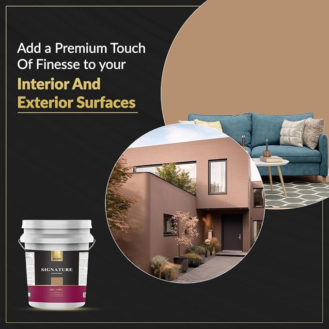 EVOLVE Signature Paint & Primer: Luxury Paint & Primer for Indoor & Outdoor Surfaces, Minimal Odor, Eggshell Sheen (Bread Brown, 5 Gallon)
