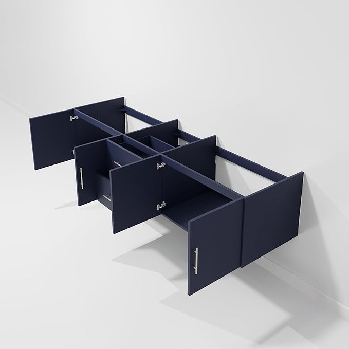 Sonoma 80 in. W X 22 in. D Navy Blue Double Bath Vanity Cabinet Without Countertop