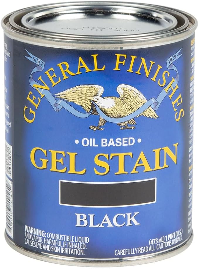 General Finishes Oil Base Gel Stain, 1 Pint, Black