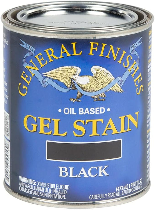 General Finishes Oil Base Gel Stain, 1 Pint, Black