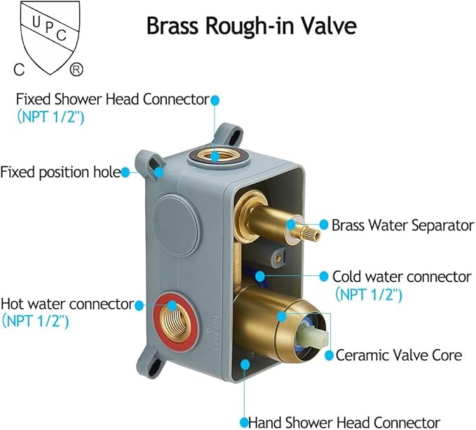 10 Inch Ceiling Mounted Shower System Rain Mixer Shower Combo Set Rainfall Shower Head System ‎Brushed Gold Shower Faucet Rough-in Valve Body and Trim Included