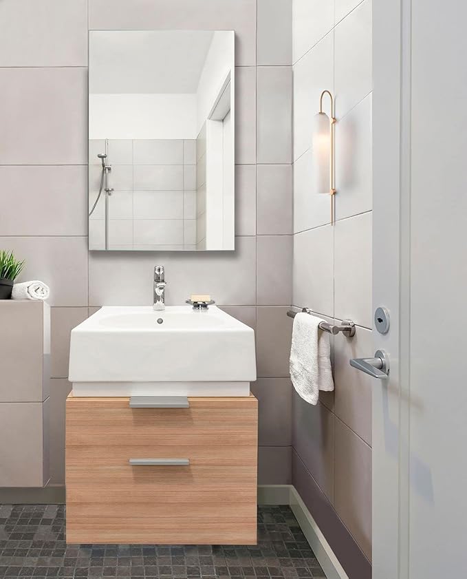 Krugg Medicine Cabinet | Recess or Surface Mount | Blum Hinge 170 Degree Soft Close|(24"x36")