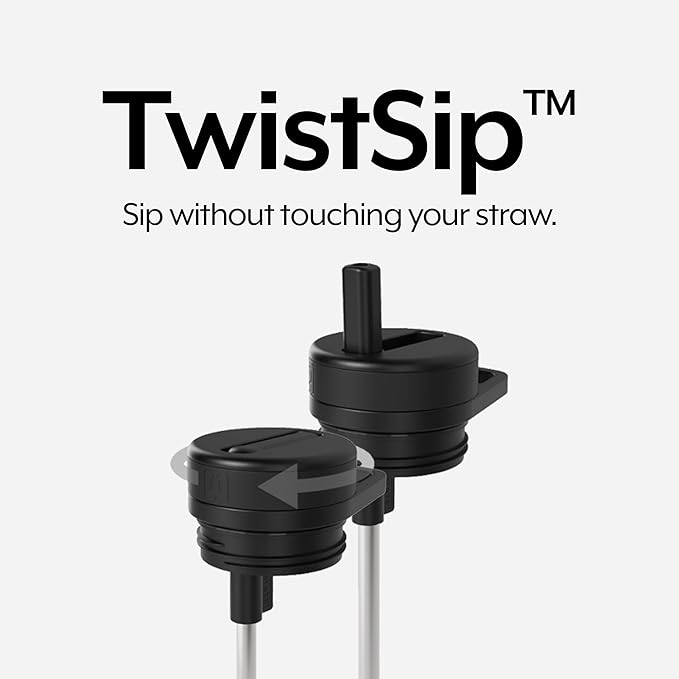 BrüMate Rotera 25 oz Stainless Steel Water Bottle with Touch Free Straw and Carry Handle | 100% Leakproof Insulated Water Bottle | Cup Holder Friendly Base | (Mocha)