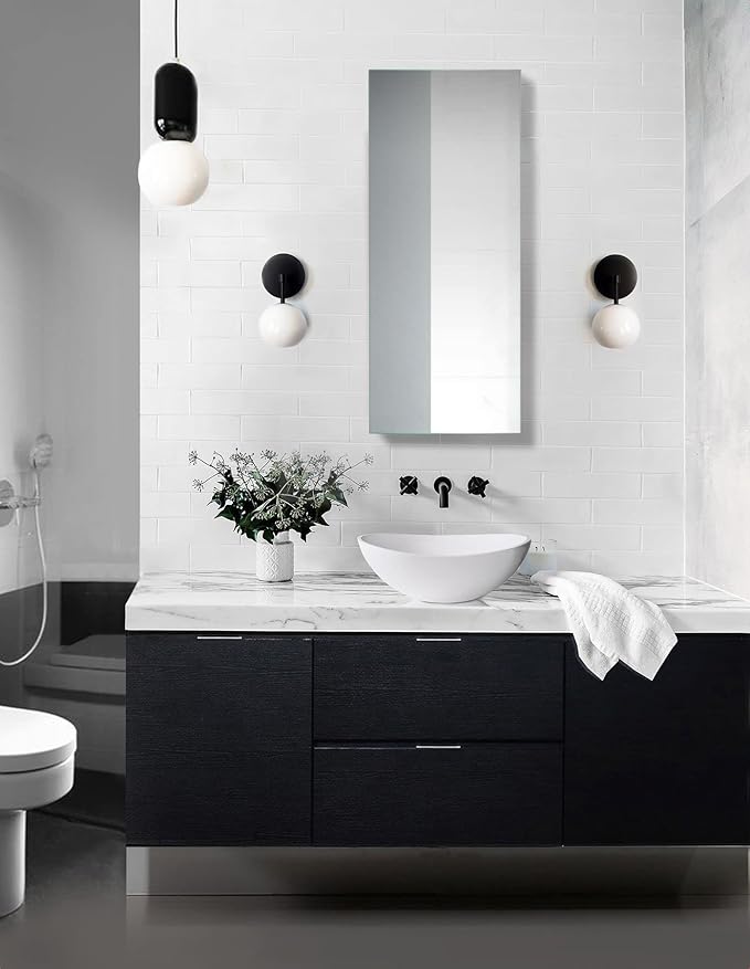 Krugg Medicine Cabinet | Recess or Surface Mount | Blum Hinge 170 Degree Soft Close|(15"x36")