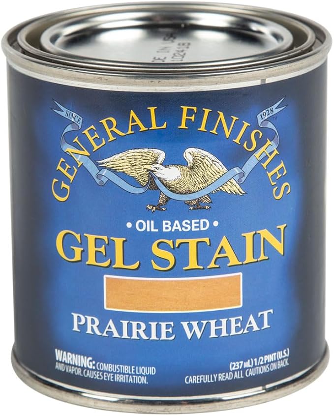 General Finishes Oil Base Gel Stain, 1/2 Pint, Prairie Wheat