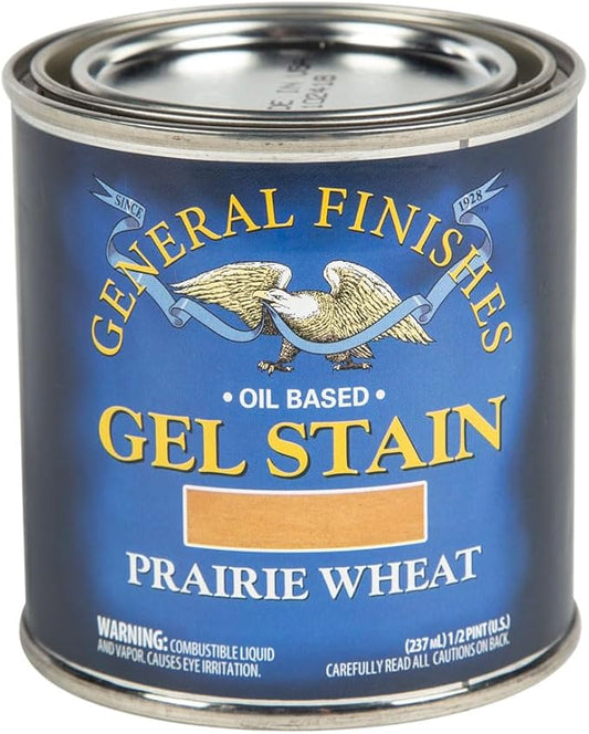 General Finishes Oil Base Gel Stain, 1/2 Pint, Prairie Wheat