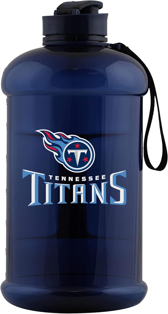 FOCO NFL Team Logo 2L Plastic Clear Large Sports Water Bottle