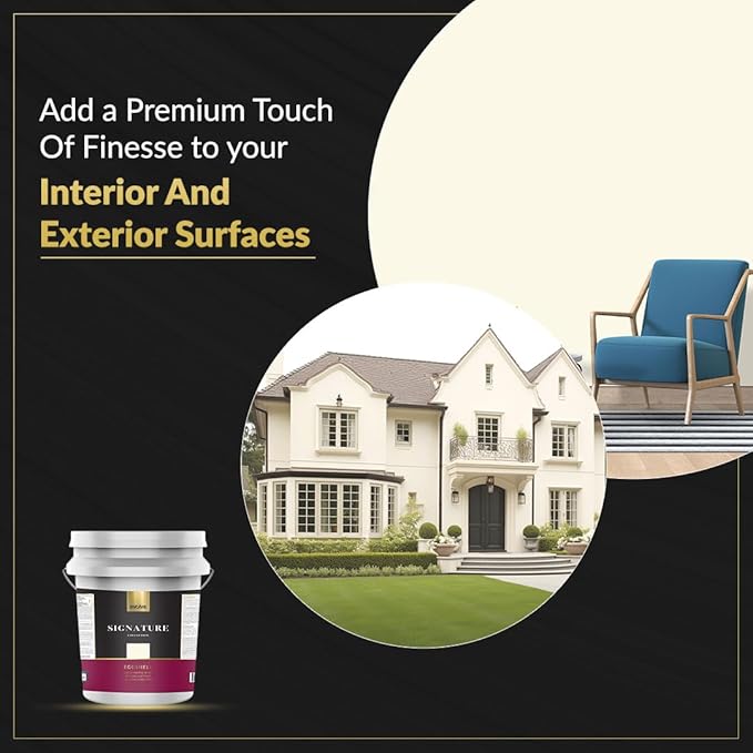 EVOLVE Signature Paint & Primer: Luxury Paint & Primer for Indoor & Outdoor Surfaces, Minimal Odor, Eggshell Sheen (Vanilla White, 5 Gallon)