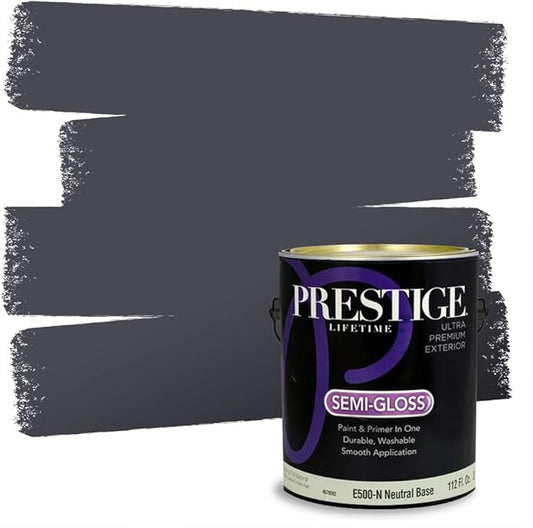 PRESTIGE Paints Exterior Paint and Primer in One, 1 Gallon, Semi-Gloss, Ash Hollow