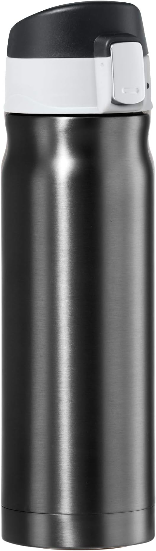OGGI Caliber Stainless Steel Travel Water Bottle- Insulated Coffee Mug, Metal Water Bottle, Sports Bottle, Water Flask, Travel Bottles, 17oz, Black