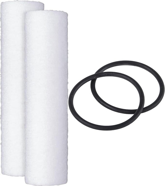 F4Y – Sediment Water Filter Cartridges Compatible with FXUSC, GXWH04F, GXWH20S Models – Removes Bad Taste & Odor – Whole House Replacement Filter Cartridge – 10" x 2.5" (2 Pack with 2 O-Rings)