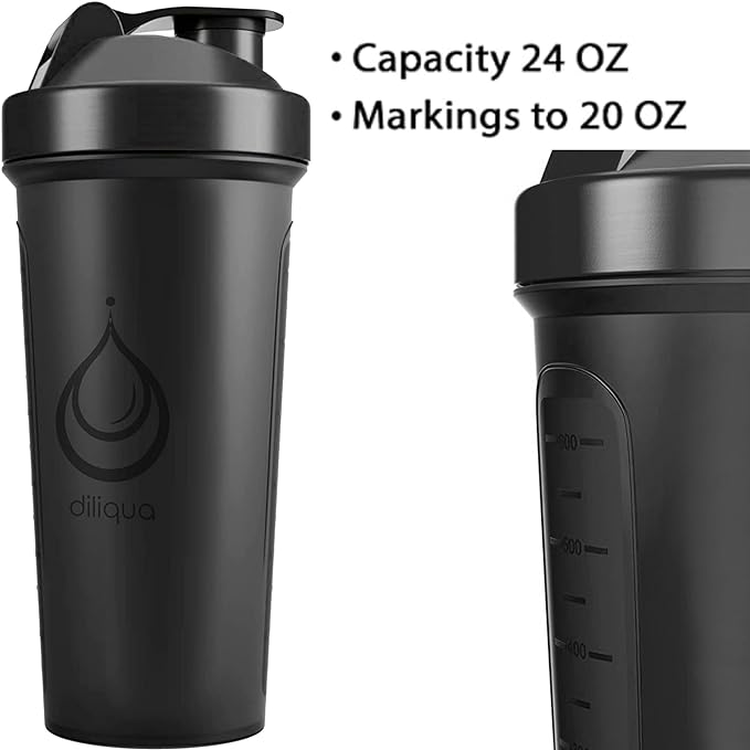 '-6 PACK- Shaker Bottles for Protein Mixes | BPA-Free & Dishwasher Safe | 6 Large 24 oz protein shaker bottle | Shaker Cups for protein shakes | Blender Shaker Bottle Pack