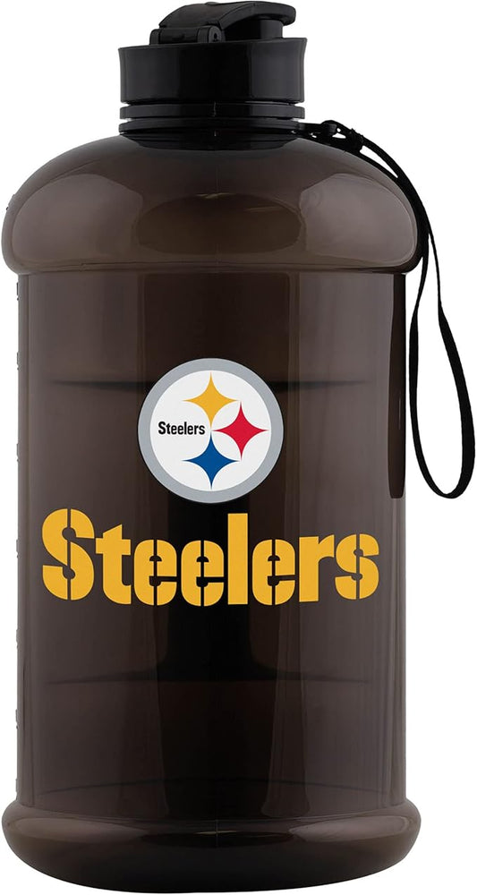 FOCO NFL Team Logo 2L Plastic Clear Large Sports Water Bottle