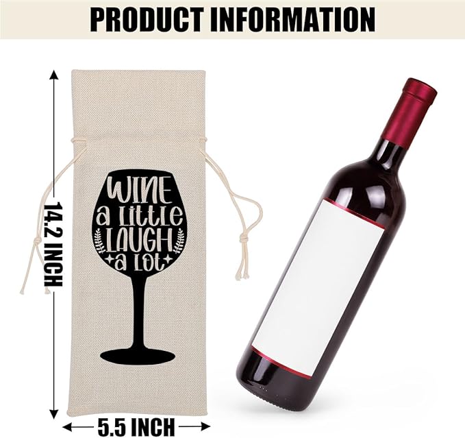 Funny Wine Quotes Wine Bag Wine Tasting Party Supplies for Wine Lovers Women Men Abuela Groom Friend Christmas Birthday Wedding Bachelorrette Party Wine Bags
