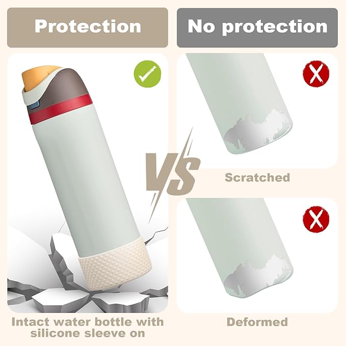 Silicone Boot for Owala Water Bottle 24 oz 32 oz 40 oz, Anti-Slip Protective Sleeve for FreeSip/Twist/Flip Stainless Steel Water Bottles Accessories
