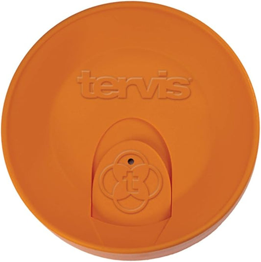 Tervis Travel Lid Made in USA Double Walled Insulated Tumbler Travel Cup Keeps Drinks Cold & Hot, Fits 10oz Tumblers, Orange