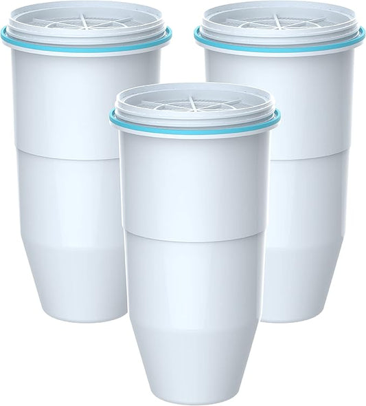 Filterlogic NSF/ANSI 42&372 Certified Replacement Water Filters, Water Pitchers, and Dispensers Reduce TDS, Chlorine and More (Pack of 3)