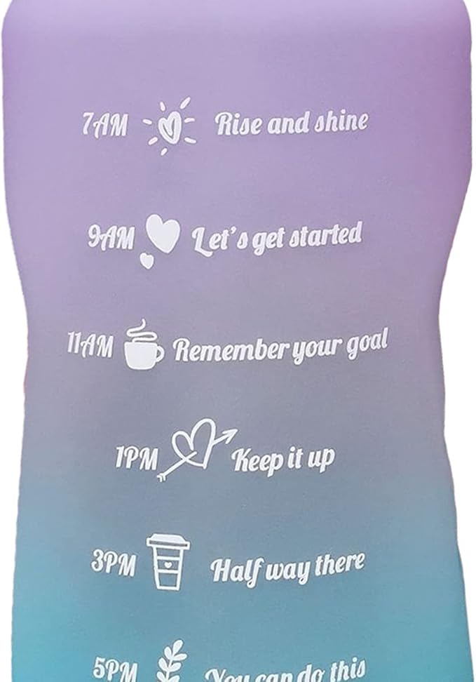 Frosted Gradient Color Rinking Bottles with Straw, Open Leakage Proof Sports Water Cup for Office, Gym, Outdoor(Purple)