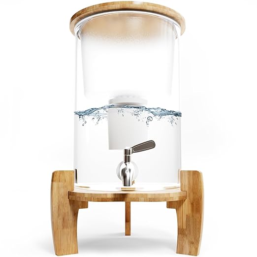 Filter Replacement for oceanade 9 Liter Glass Countertop Water Filter - 9L (2.25 Gallon) Alkaline Water Purifier - No Electricity, Plumbing Needed - Home Counter Top Filtration Dispenser 1 Pack