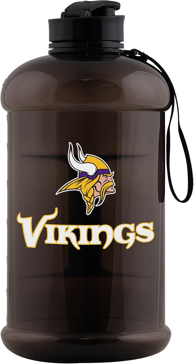 FOCO NFL Team Logo 2L Plastic Clear Large Sports Water Bottle