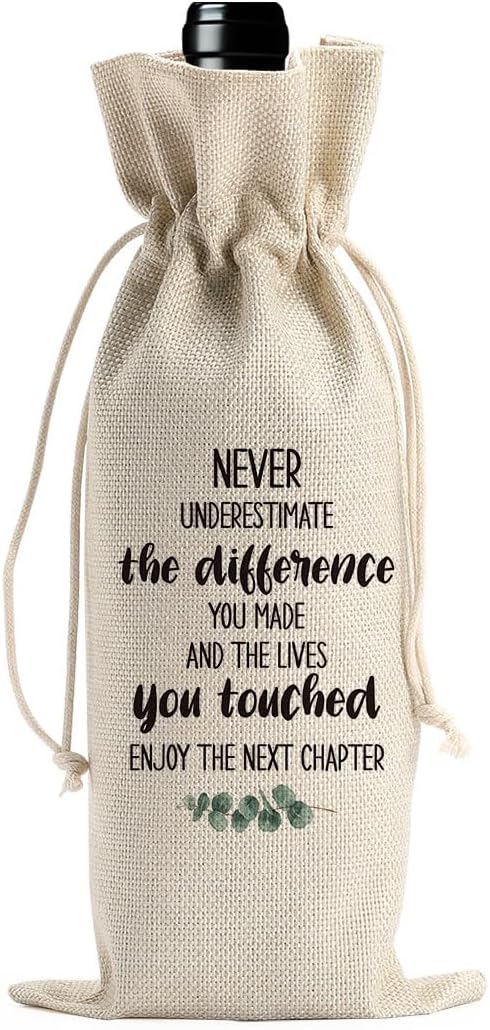 Going Away Gift Farewell Gifts for Coworkers Moving Away Gifts for Friends Coworker Leaving Gifts for Women New Beginnings Gifts for Women Goodbye Gifts for Boss Men Next Chapter Wine Bag