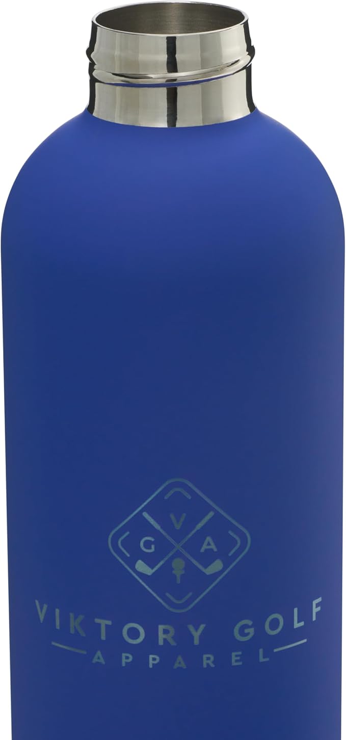 Premium, Double-Walled, Vacuum Sealed, Insulated Water Bottle - 25 oz (750 ml) with Carry Handle (Indigo Blue)