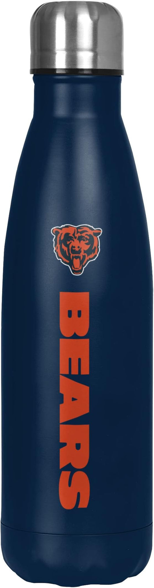 FOCO NFL unisex-adult NFL Team Logo Wordmark Chill Water Bottle