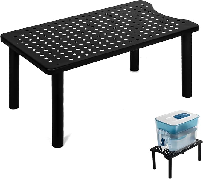 Water Dispenser Stand for Countertop-Metal Water Filter Stand Holder, Compatible with Brita Water Pitcher & ZeroWater Pitcher,Perfect for Drink Dispenser Stand (Black)