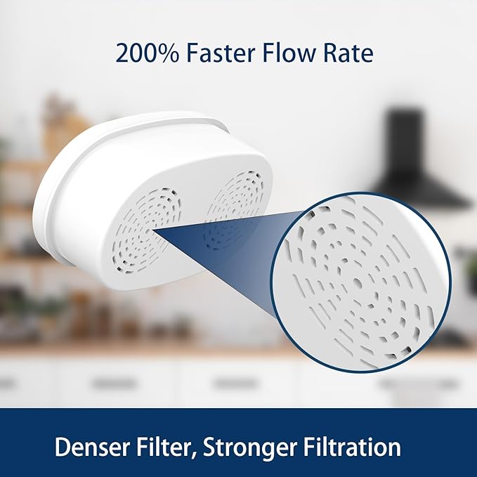 Replacement Filters for All Waterdrop® Pitcher Filtration System, Fits Waterdrop® WD-PF-01A Plus, Reduces PFAS, PFOA/PFOS, Chlorine, Last Up to 3 Months or 200 Gallons (Pack of 1)